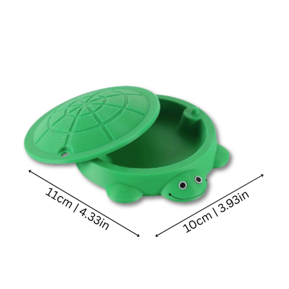 Turtle Sandbox Play Set Desk-Sized Soft Sand Removable Lid