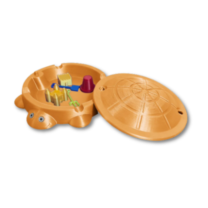 Turtle Sandbox Play Set Desk-Sized Soft Sand Removable Lid