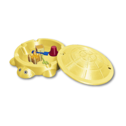 Turtle Sandbox Play Set Desk-Sized Soft Sand Removable Lid