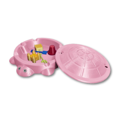 Turtle Sandbox Play Set Desk-Sized Soft Sand Removable Lid