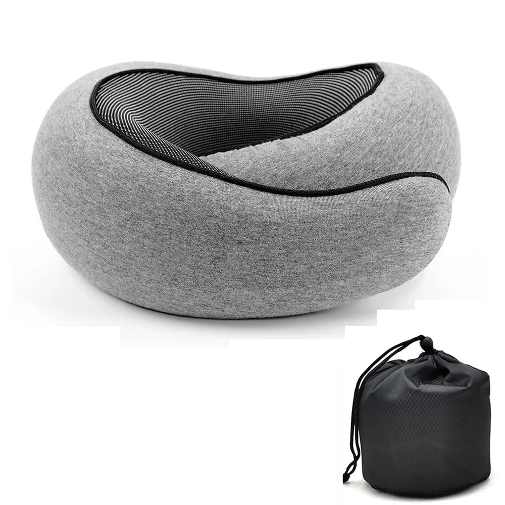 U-Shape Travel Pillow Memory Foam & Adjustable Neck Support
