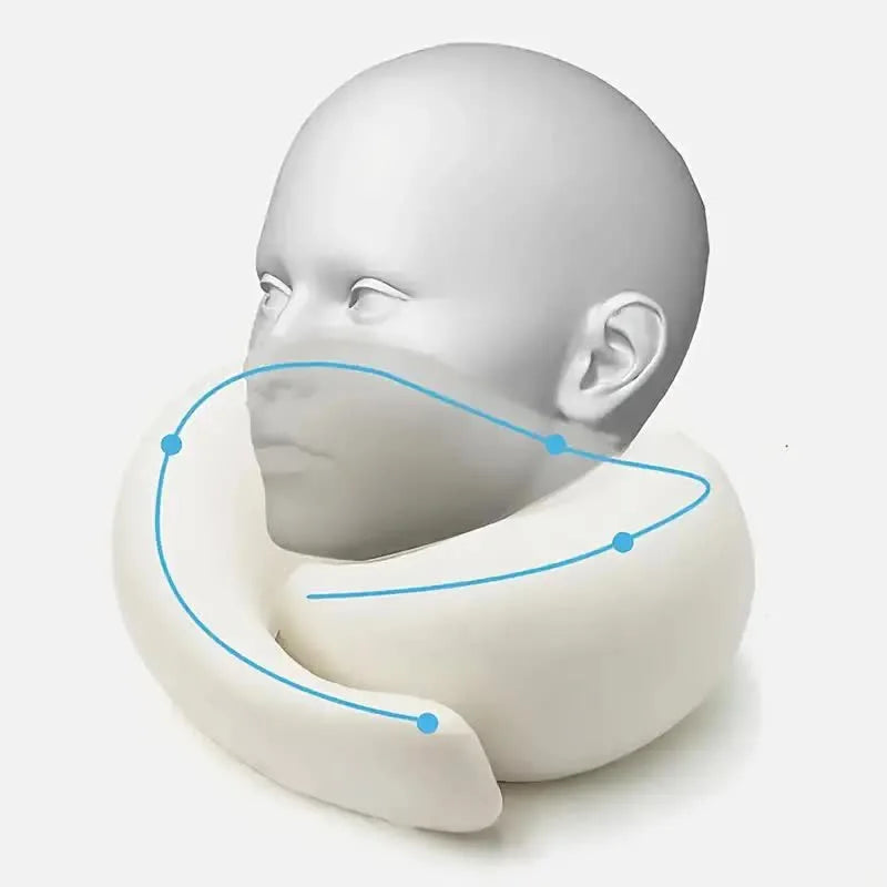 U-Shape Travel Pillow Memory Foam & Adjustable Neck Support