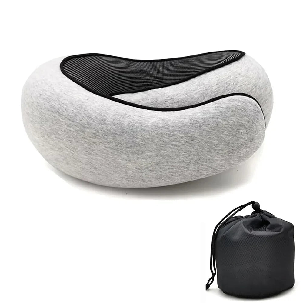U-Shape Travel Pillow Memory Foam & Adjustable Neck Support