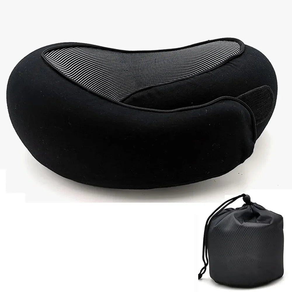 U-Shape Travel Pillow Memory Foam & Adjustable Neck Support