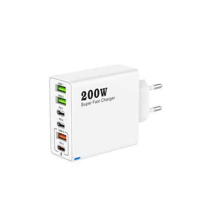 USB Charger 200W Six-Port Fast Charging