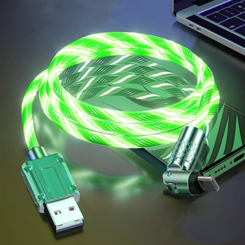 USB Charging Cable 540° Rotating Connector Fast Charge