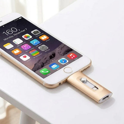 USB Flash Drive 3-in-1 Lightning USB-C & USB 3.0