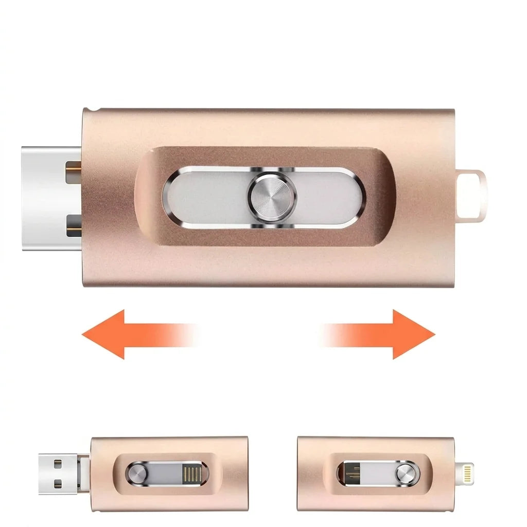 USB Flash Drive 3-in-1 Lightning USB-C & USB 3.0