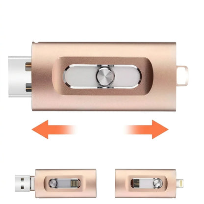 USB Flash Drive 3-in-1 Lightning USB-C & USB 3.0