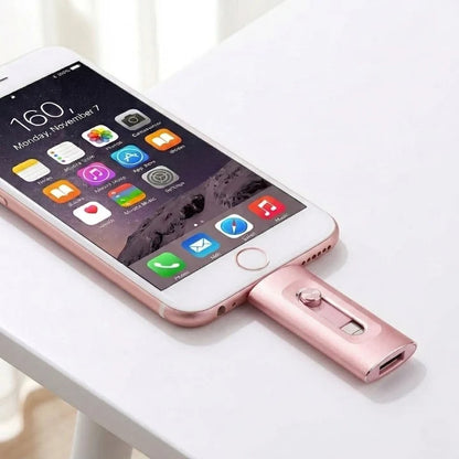 USB Flash Drive 3-in-1 Lightning USB-C & USB 3.0