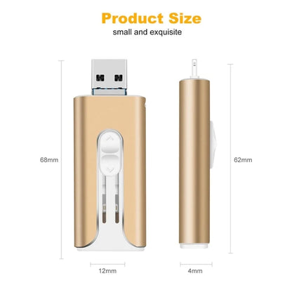 USB Flash Drive 4-in-1 Multi-Connector USB 3.0 Up to 256GB