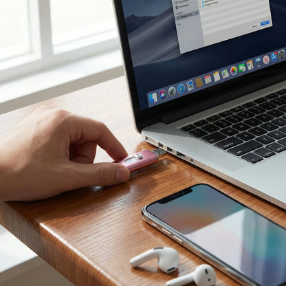 USB Flash Drive USB 3.0 Type-C OTG Adapter Foldable Metal Casing