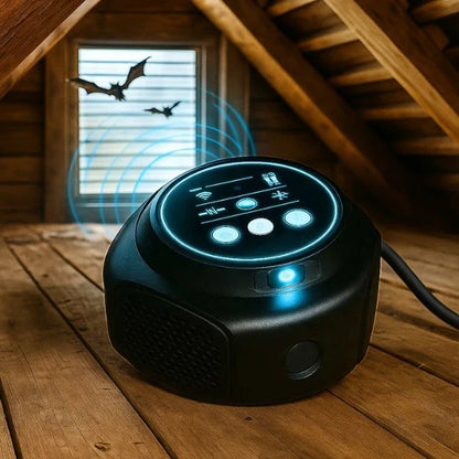 Ultrasonic Bat Deterrent Device - 360° Protection for Attics, Garages, Roofs