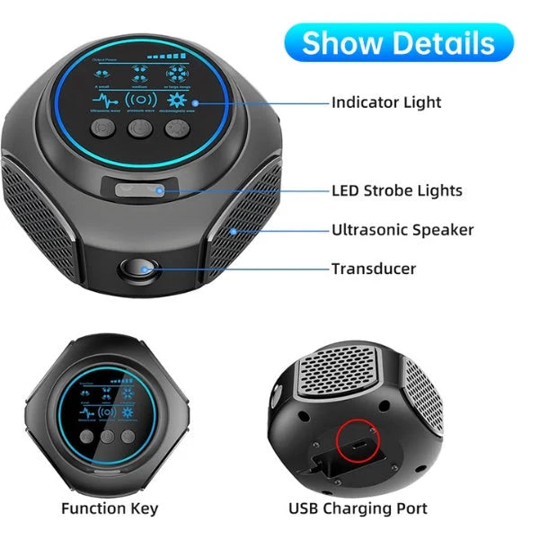 Ultrasonic Spider Repellent Plug-In – Chemical-Free, Quiet, and Safe