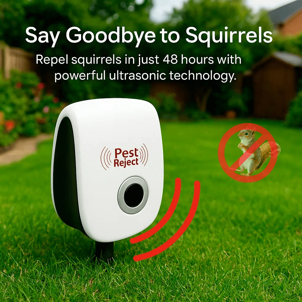 Ultrasonic Squirrel Deterrent Device - Reliable Pest Management for Gardens and Yards