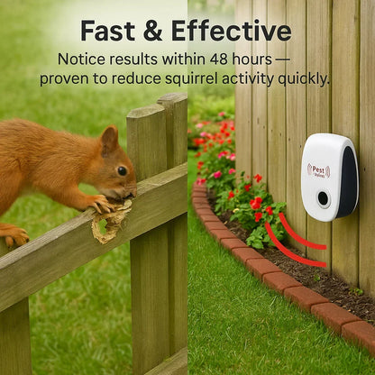 Ultrasonic Squirrel Deterrent Device - Reliable Pest Management for Gardens and Yards