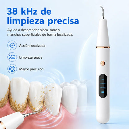 Ultrasonic Tartar Remover LED Light 3 Cleaning Modes