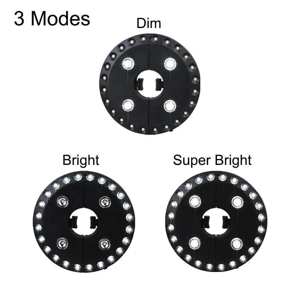 Umbrella Light Clip-On 3-Level LED 100 Lumens