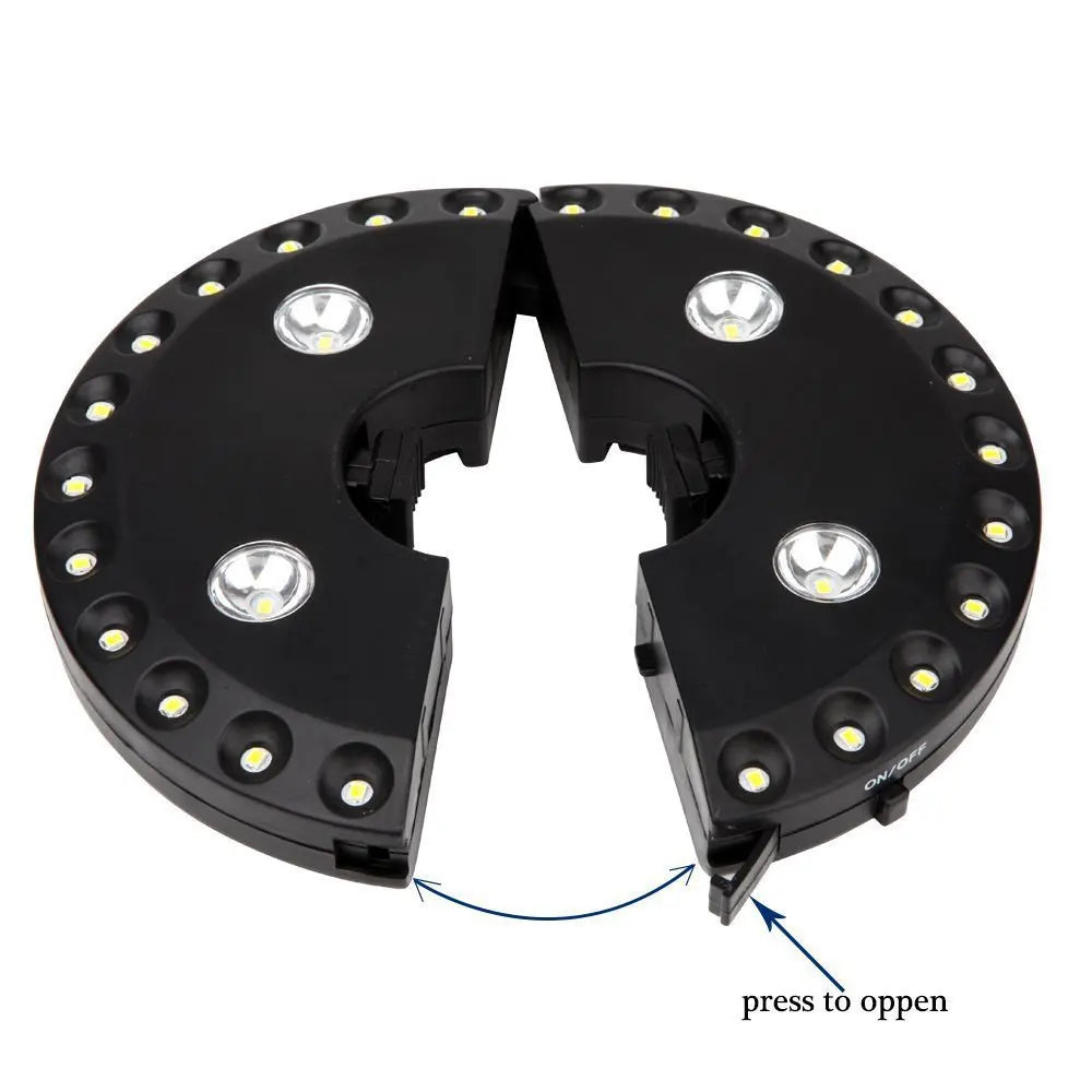 Umbrella Light Clip-On 3-Level LED 100 Lumens