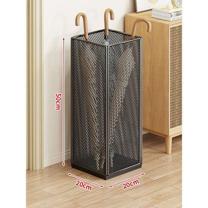Umbrella Stand Powder-Coated Metal Mesh Ventilated Space-Saving