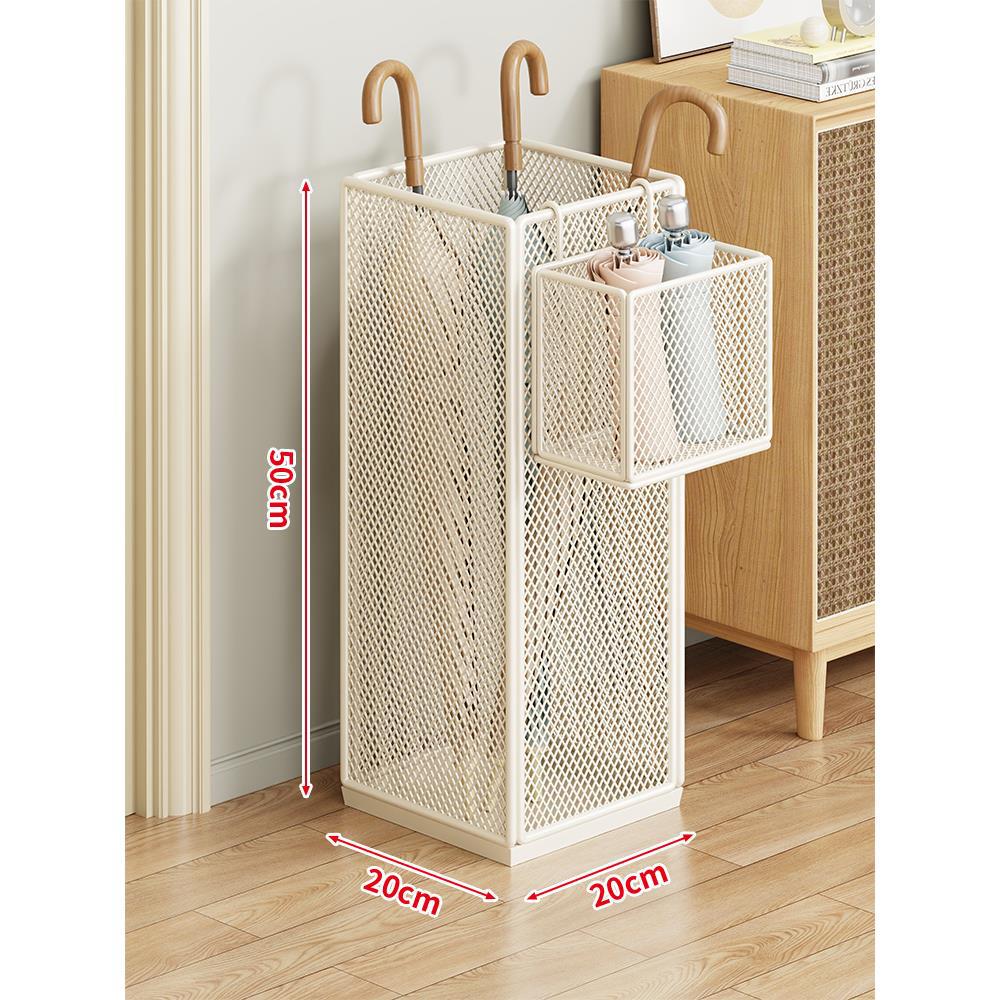 Umbrella Stand Powder-Coated Metal Mesh Ventilated Space-Saving