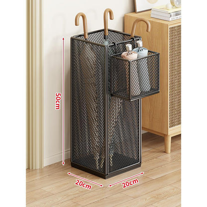 Umbrella Stand Powder-Coated Metal Mesh Ventilated Space-Saving