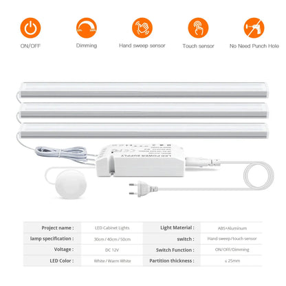 Under-Cabinet LED Light Motion Sensor & Touch Dimmer