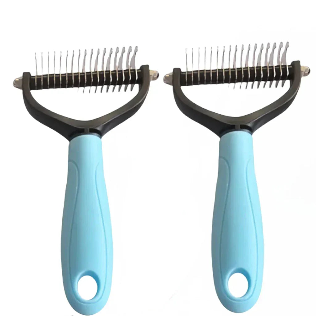 Undercoat Brush Double-Sided Metal Teeth & Non-Slip Handle