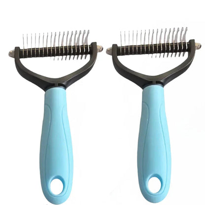 Undercoat Brush Double-Sided Metal Teeth & Non-Slip Handle