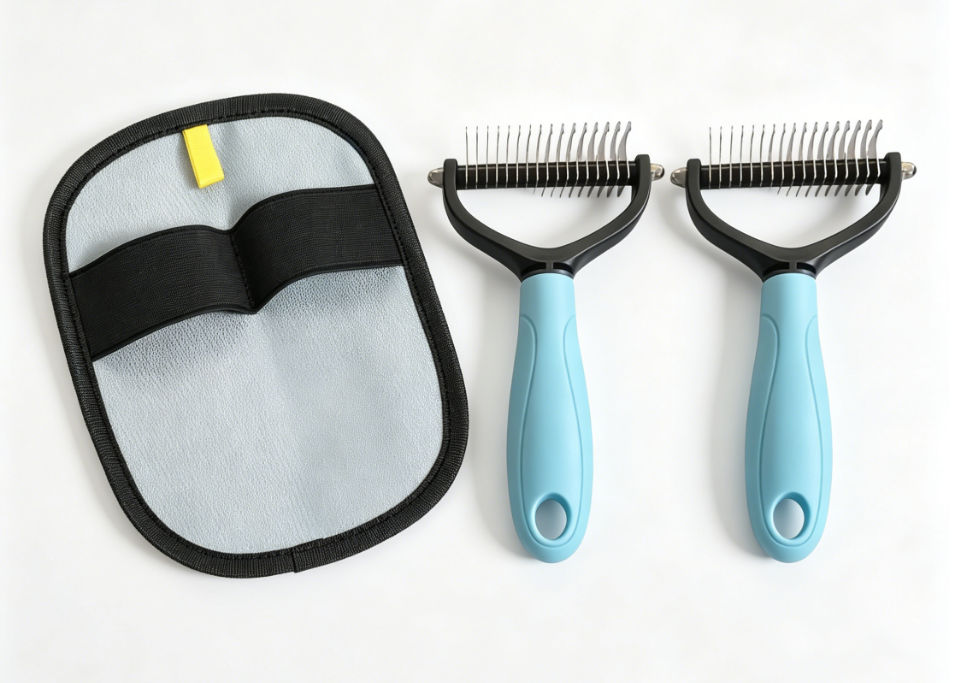 Undercoat Brush Double-Sided Metal Teeth & Non-Slip Handle