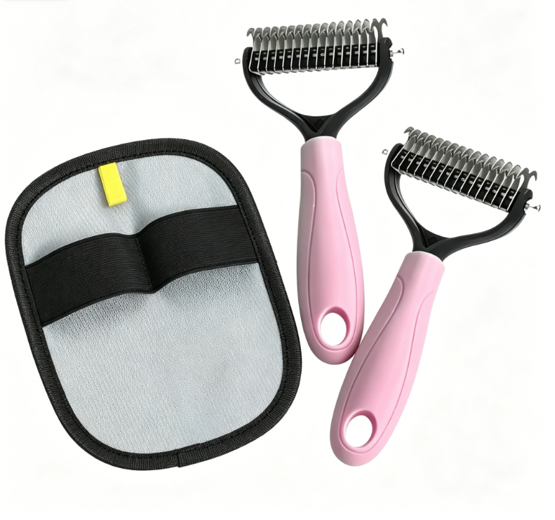Undercoat Brush Double-Sided Metal Teeth & Non-Slip Handle