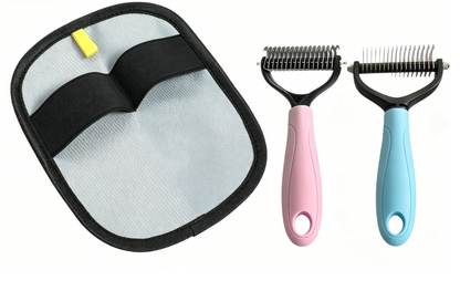 Undercoat Brush Double-Sided Metal Teeth & Non-Slip Handle