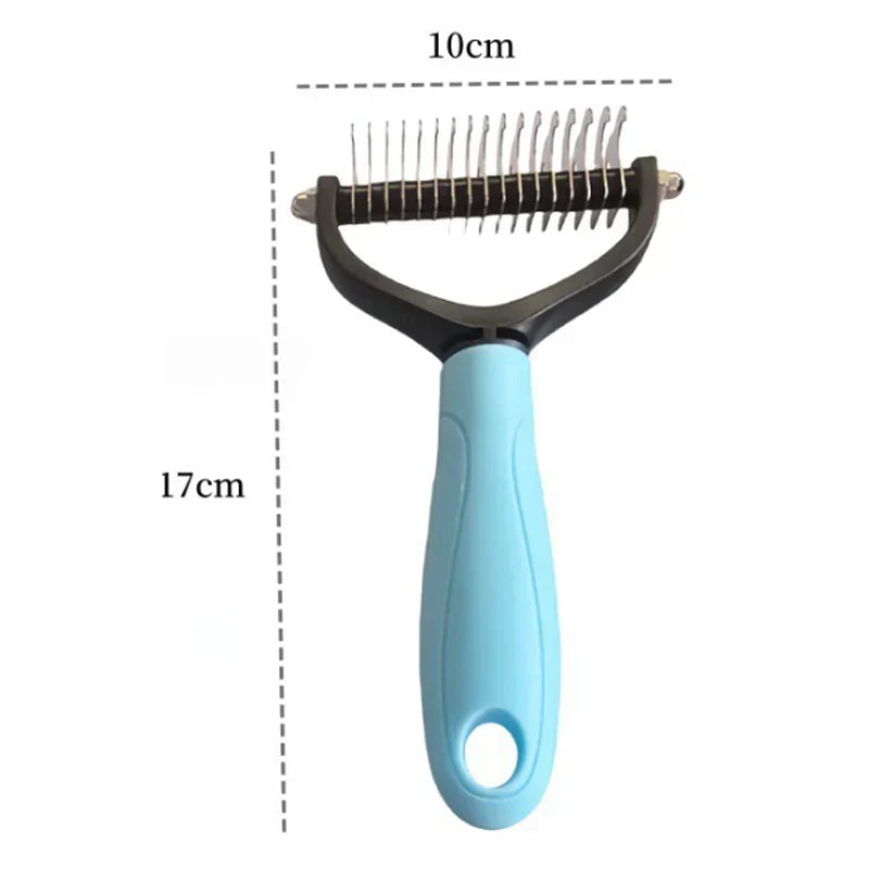 Undercoat Brush Double-Sided Metal Teeth & Non-Slip Handle