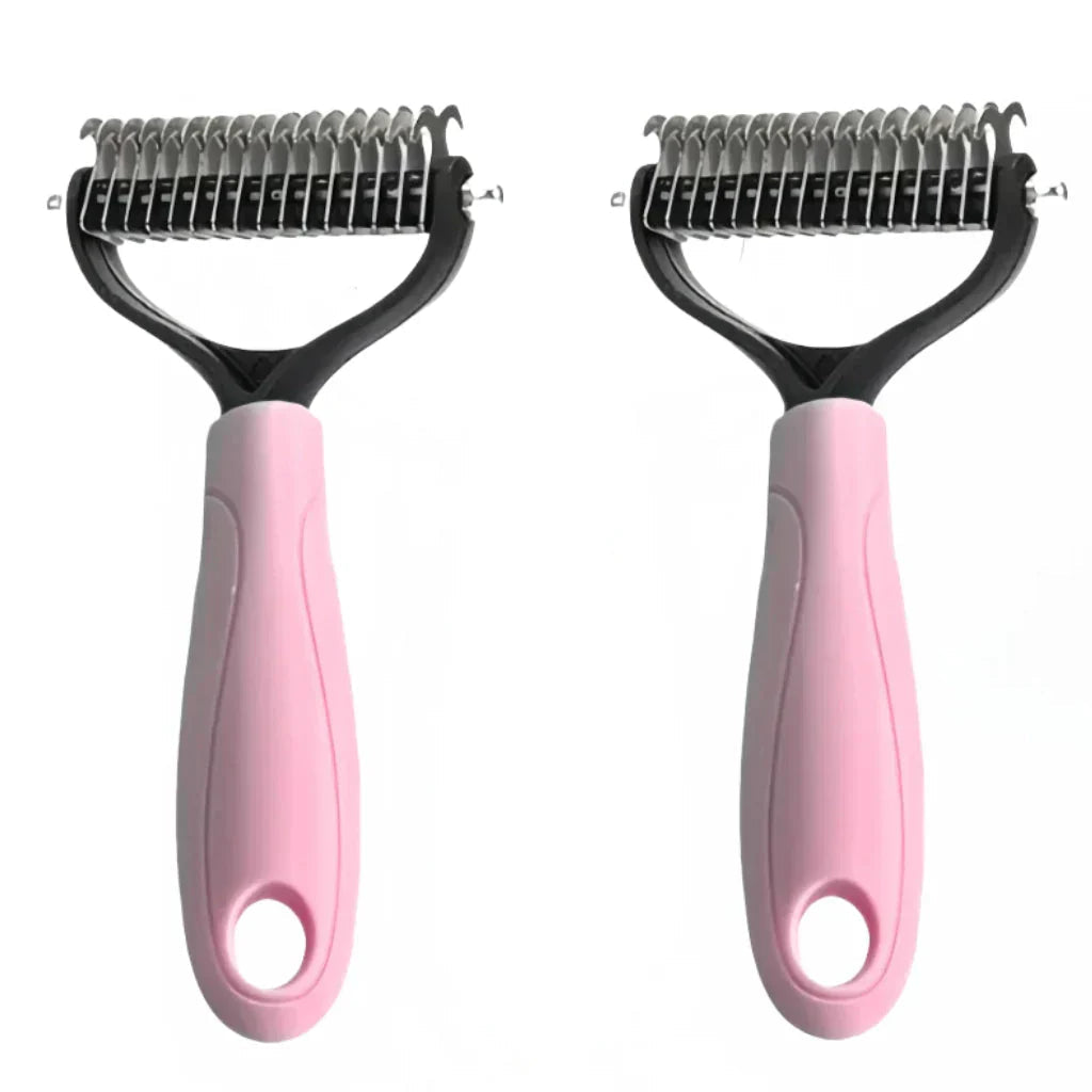 Undercoat Brush Double-Sided Metal Teeth & Non-Slip Handle