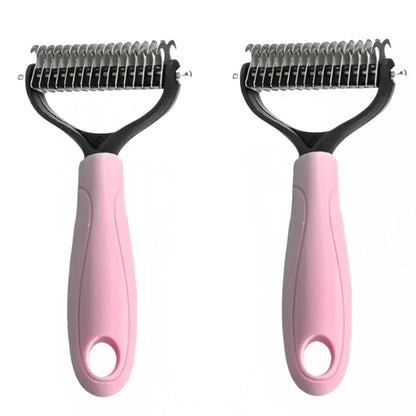 Undercoat Brush Double-Sided Metal Teeth & Non-Slip Handle