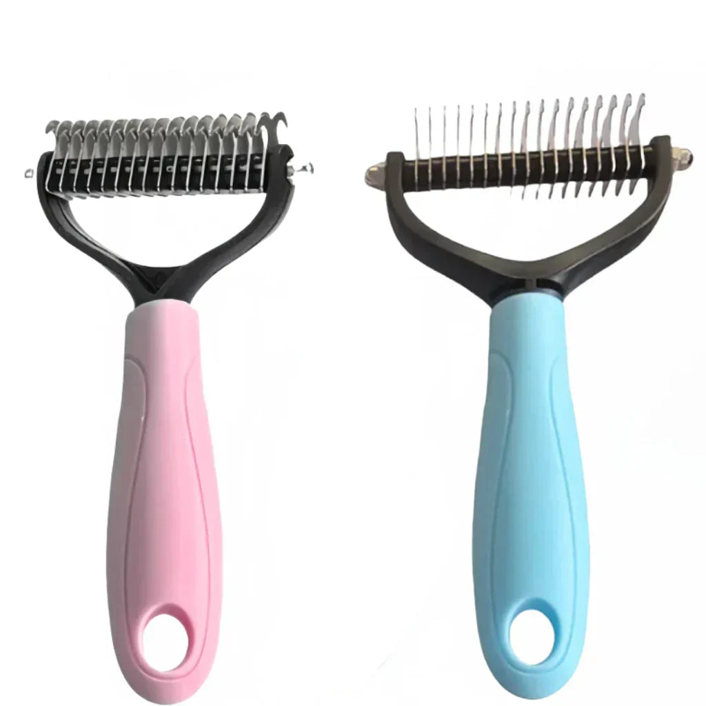 Undercoat Brush Double-Sided Metal Teeth & Non-Slip Handle