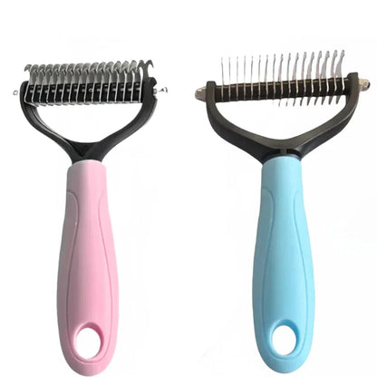 Undercoat Brush Double-Sided Metal Teeth & Non-Slip Handle