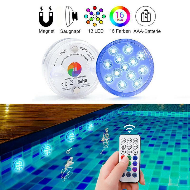 Underwater Light IP68 Waterproof 16-Color Remote Control