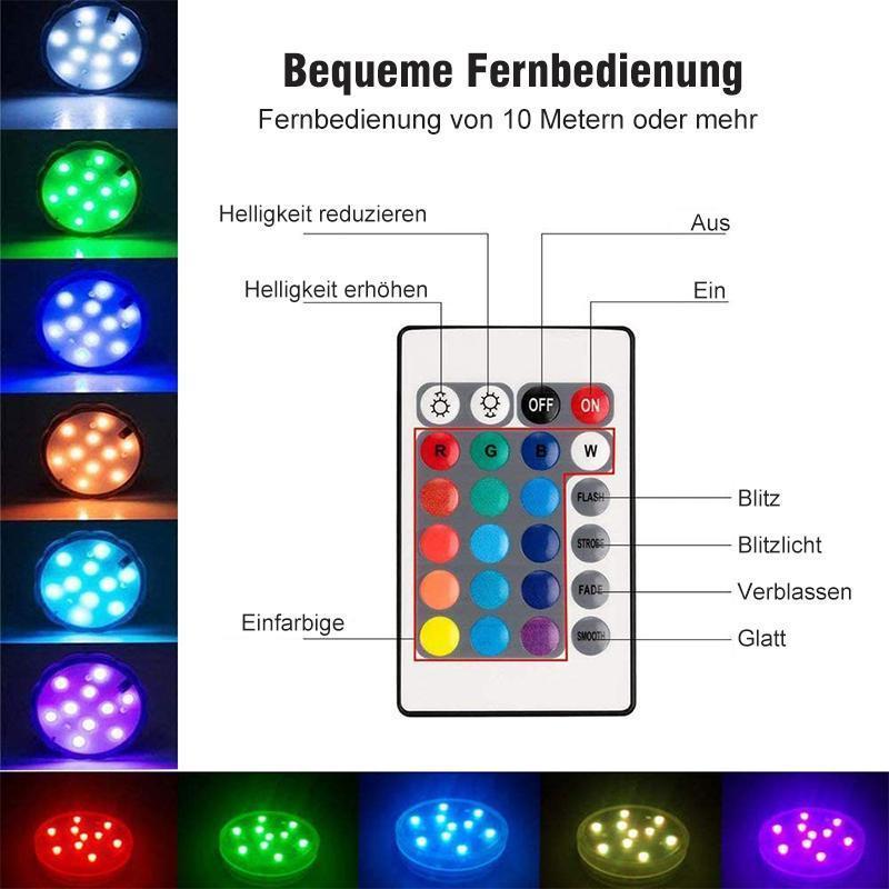 Underwater Light IP68 Waterproof 16-Color Remote Control