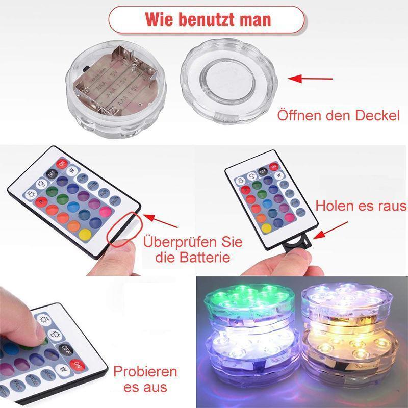Underwater Light IP68 Waterproof 16-Color Remote Control