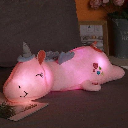 Unicorn Plush 60 cm Soft Velvet Rainbow LED