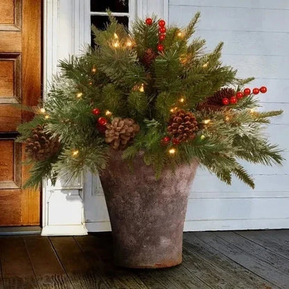 Urn Filler Evergreen with LED Lights & Timer
