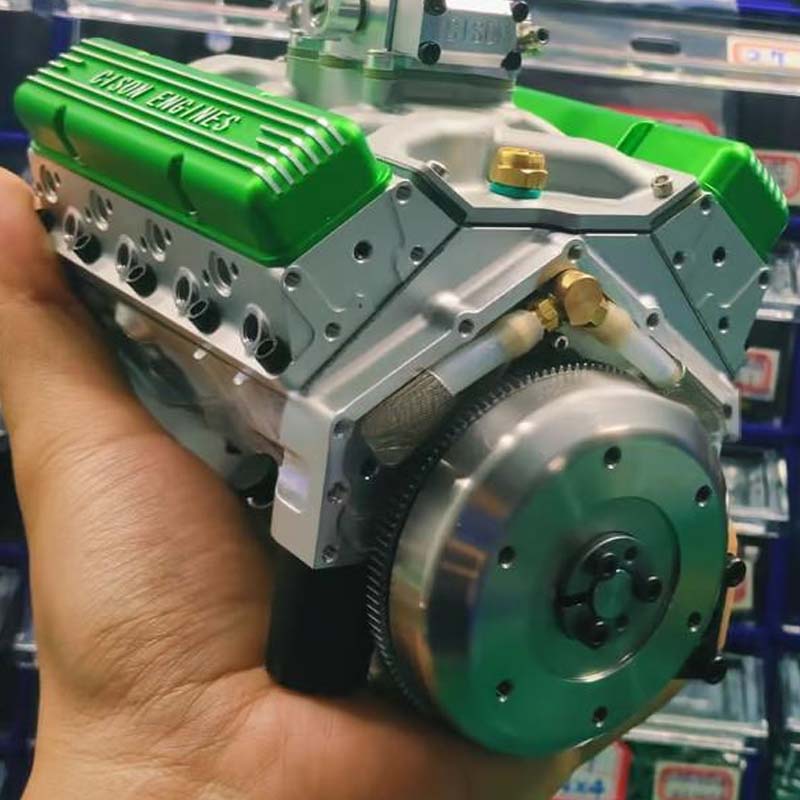V8 Engine Model Kit Gasoline-Powered CNC-Machined Metal