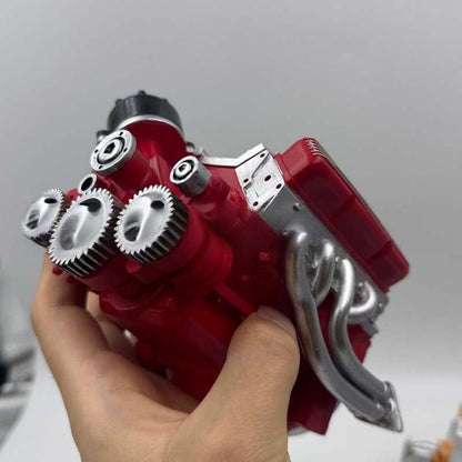V8 Engine Model Kit Gasoline-Powered CNC-Machined Metal
