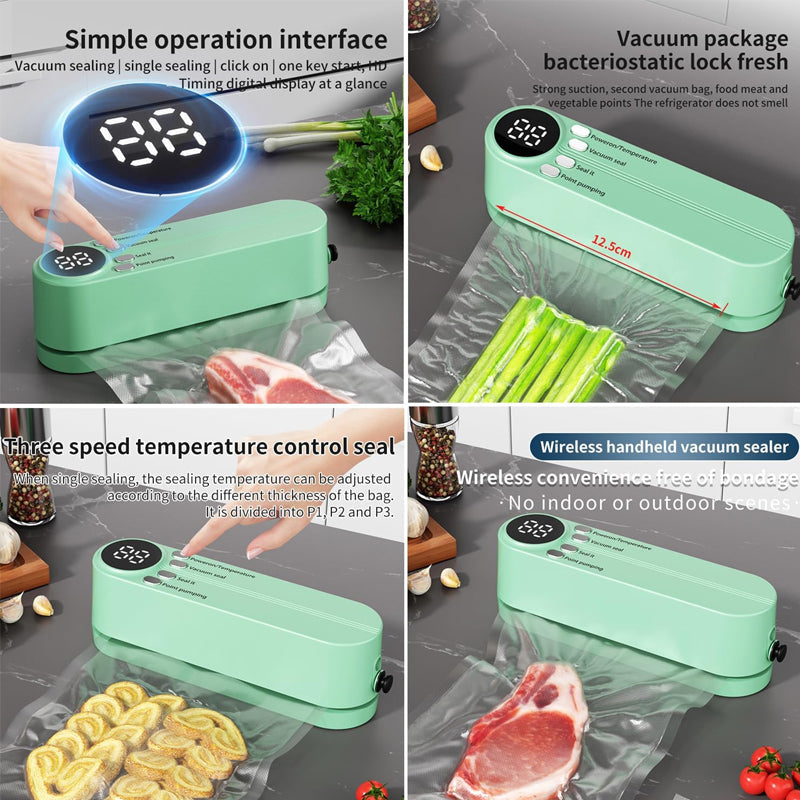 Vacuum Sealer Cordless & Rechargeable Digital Display