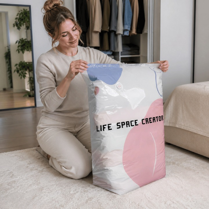Vacuum Storage Bag No-Pump Press Seal & Moisture-Resistant