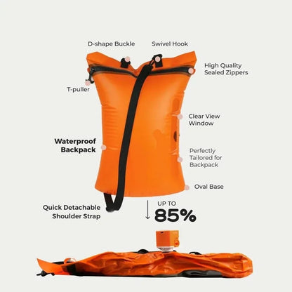 Vacuum Storage Bag Reusable 85% Compression 6.6 Gallon Capacity