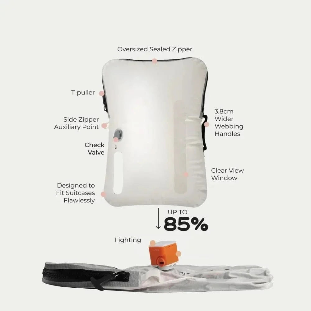 Vacuum Storage Bag Reusable 85% Compression 6.6 Gallon Capacity