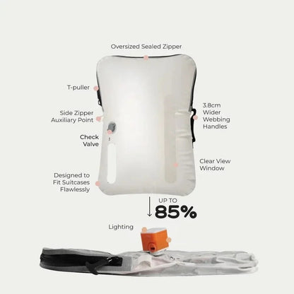 Vacuum Storage Bag Reusable 85% Compression 6.6 Gallon Capacity