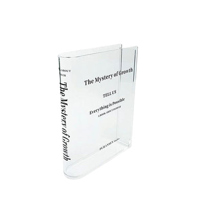 Vase Book-Shaped Clear & Shatterproof Acrylic